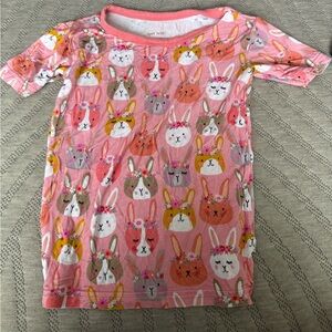 Pink Bunny Print Pajama set Little Sleepies